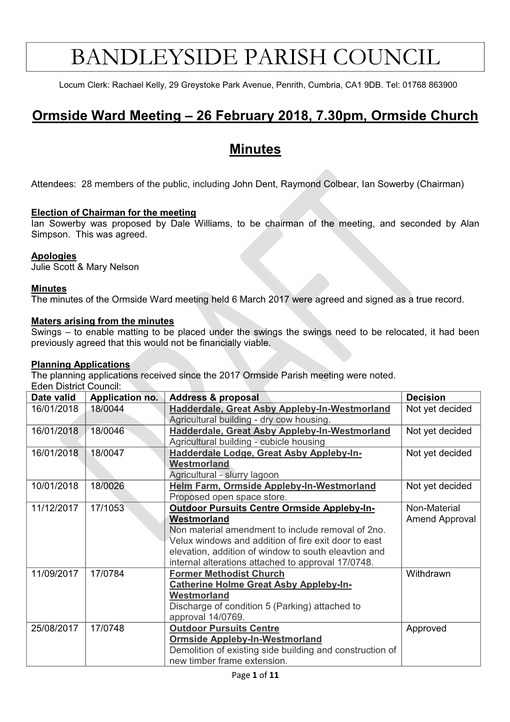 Bandleyside Parish Council