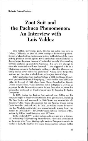 An Interview with Luis Valdez