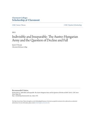 The Austro-Hungarian Army and the Question of Decline and Fall Kyle D