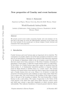 New Properties of Cauchy and Event Horizons