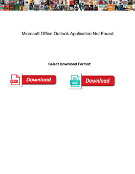 Microsoft Office Outlook Application Not Found