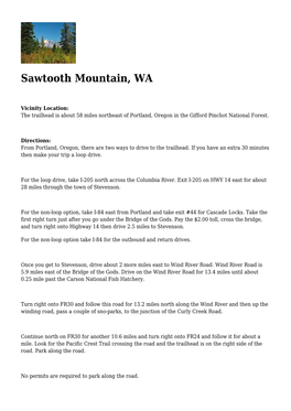 Sawtooth Mountain, WA