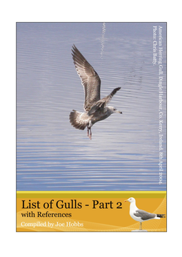 List of Gulls Part 2 with References