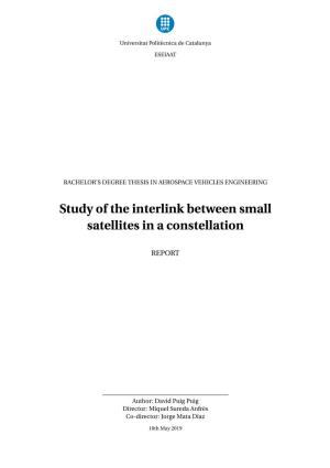 Study of the Interlink Between Small Satellites in a Constellation