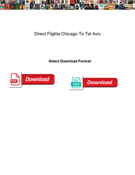 Direct Flights Chicago to Tel Aviv