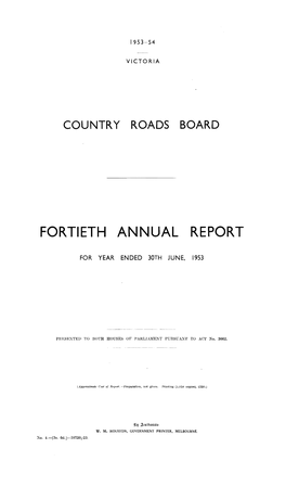 Fortieth Annual Report
