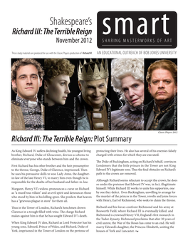 Richard III: the Terrible Reign SMART Guide 2012