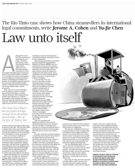 The Rio Tinto Case Shows How China Steamrollers Its International Legal