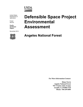 Defensible Space Environmental Analysis