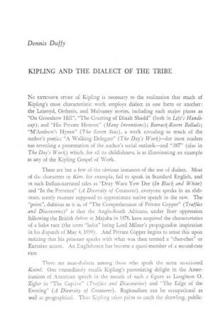 Kipling and the Dialect of the Tribe