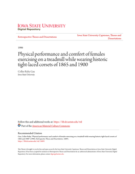 Physical Performance and Comfort of Females Exercising on a Treadmill