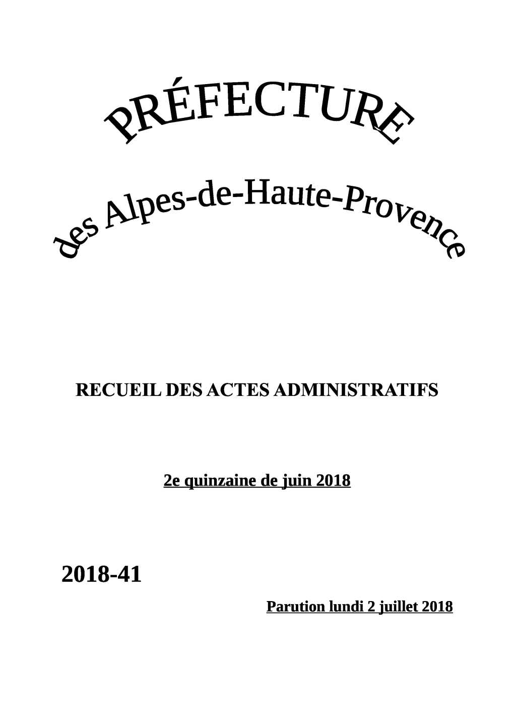 Recueil Des Actes Administratifs