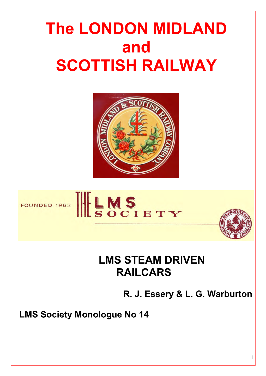 Lms Steam Driven Railcars