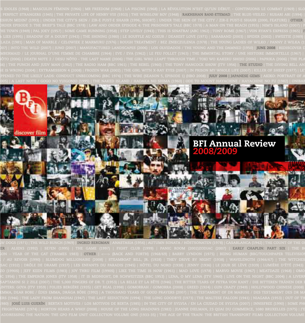 BFI Annual Review 2008/2009