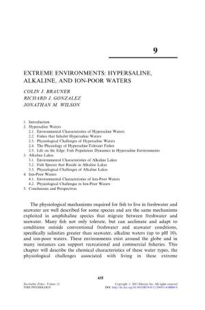Euryhaline Fishes: Volume 32 Copyright R 2013 Elsevier Inc