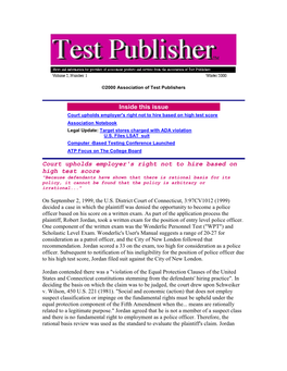 Test Publisher 2000