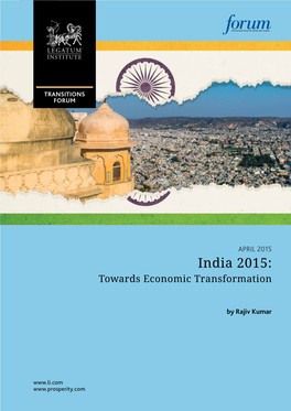 India 2015: Towards Economic Transformation