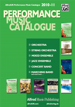 Alfreduk Performance Music Catalogue 2010-11