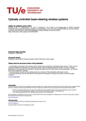 Optically Controlled Beam-Steering Wireless Systems