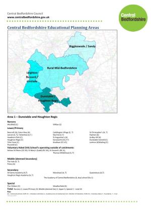 Central Bedfordshire Educational Planning Areas