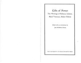 Gifts of Power the Writings of Rebecca Jackson