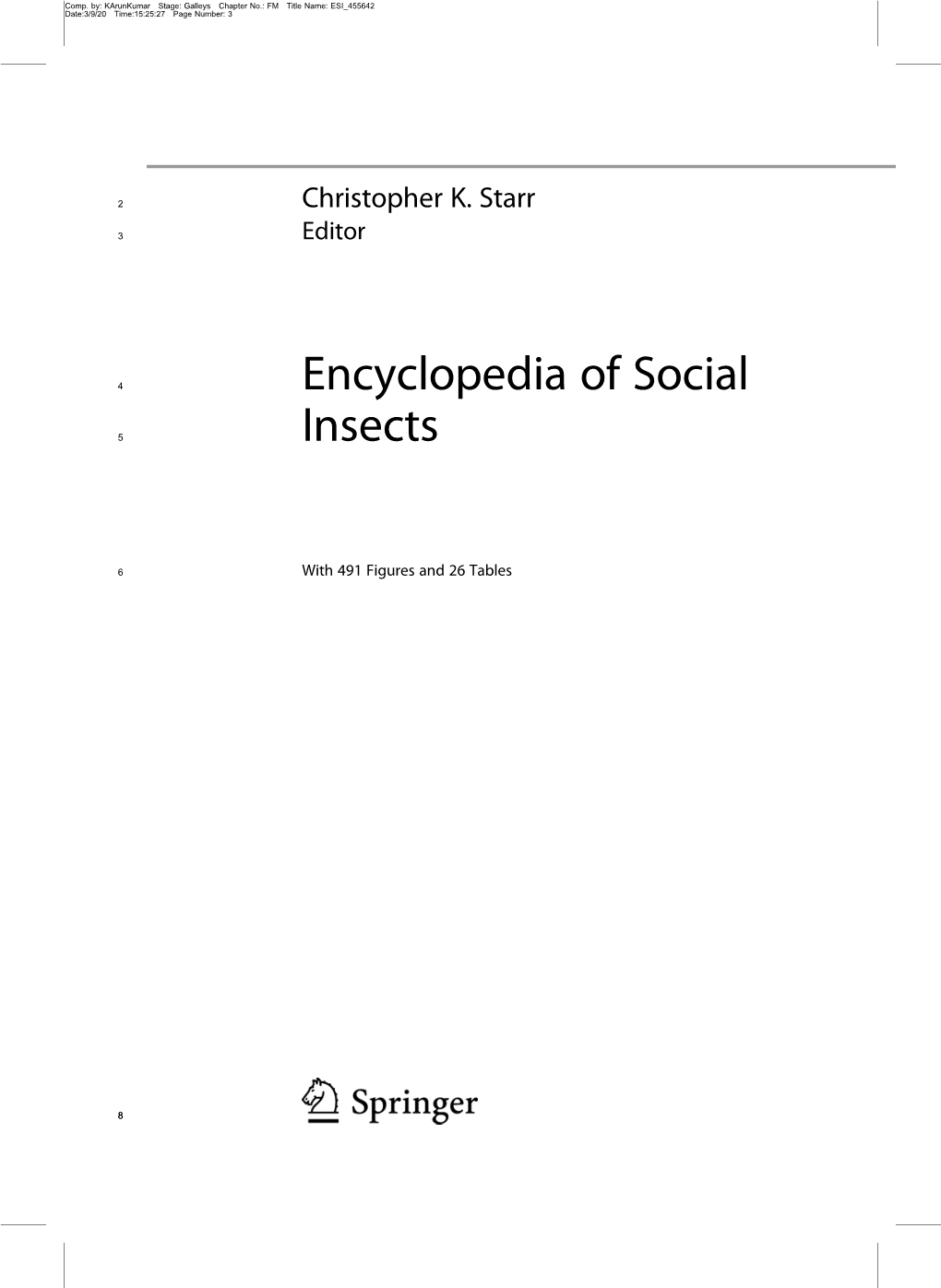 Encyclopedia of Social Insects