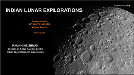 Indian Lunar Explorations