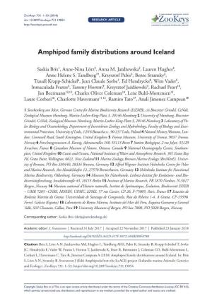 ﻿﻿﻿﻿Amphipod Family Distributions Around Iceland