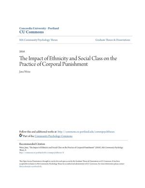 The Impact of Ethnicity and Social Class on the Practice of Corporal Punishment
