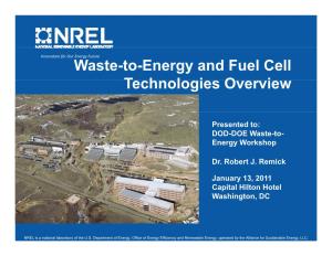 Waste-To-Energy and Fuel Cell Technologies Overview