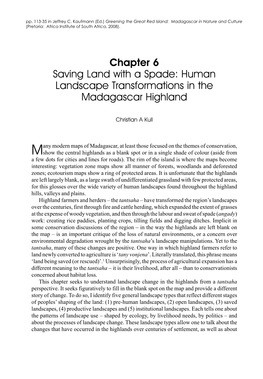 Human Landscape Transformations in the Madagascar Highland