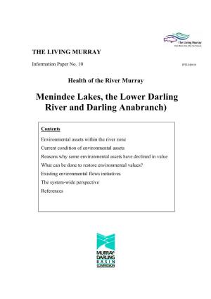 Menindee Lakes, the Lower Darling River and Darling Anabranch)