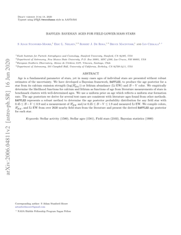 Arxiv:2006.04811V2 [Astro-Ph.SR] 16 Jun 2020