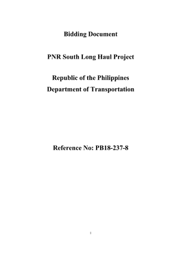 Bidding Document PNR South Long Haul Project Republic of The