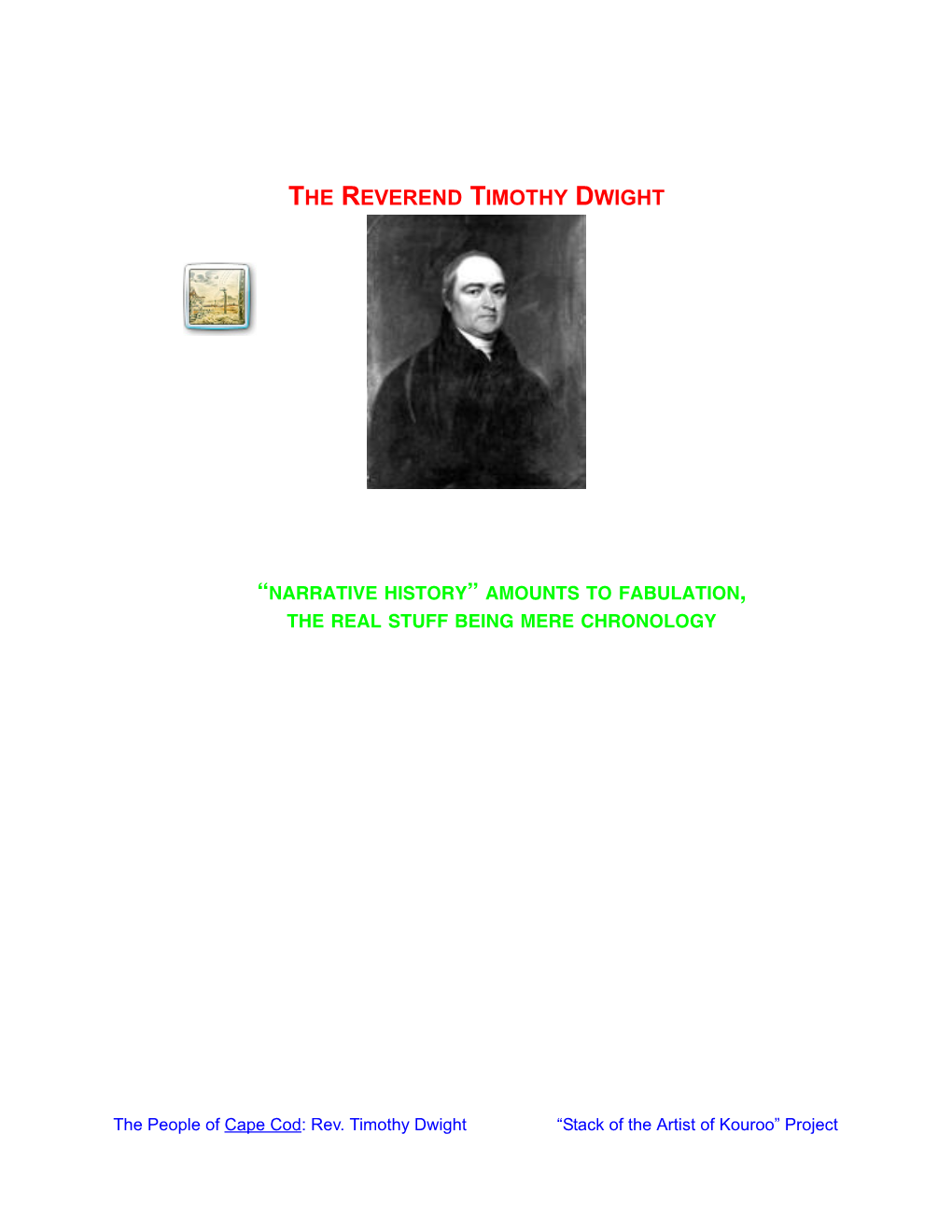 Reverend Timothy Dwight
