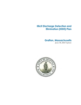 Illicit Discharge Detection and Elimination (IDDE) Plan Grafton, Massachusetts