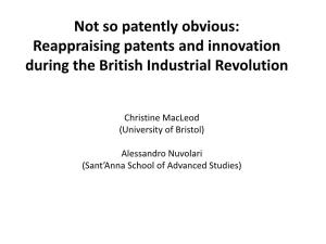 Patents and the Industrial Revolution