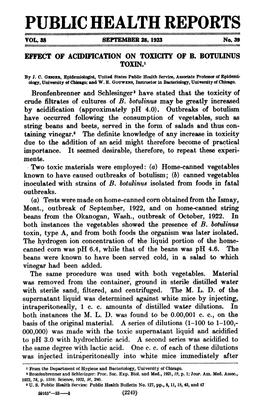 PUBLIC HEALTH REPORTS VOL 88 SEPTEMBER 28, 1923 No