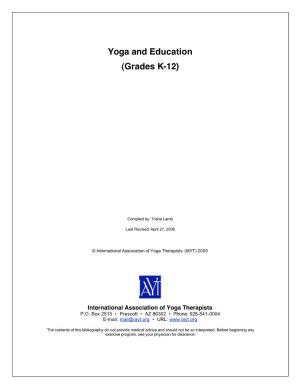 Yoga and Education (Grades K-12)