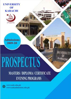 University of Karachi MS/ BS/ Master’S / Diploma / Certificate Programs