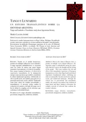 Tango Y Lunfardo/ Un Estudio Transatlántico Sobre La Identidad