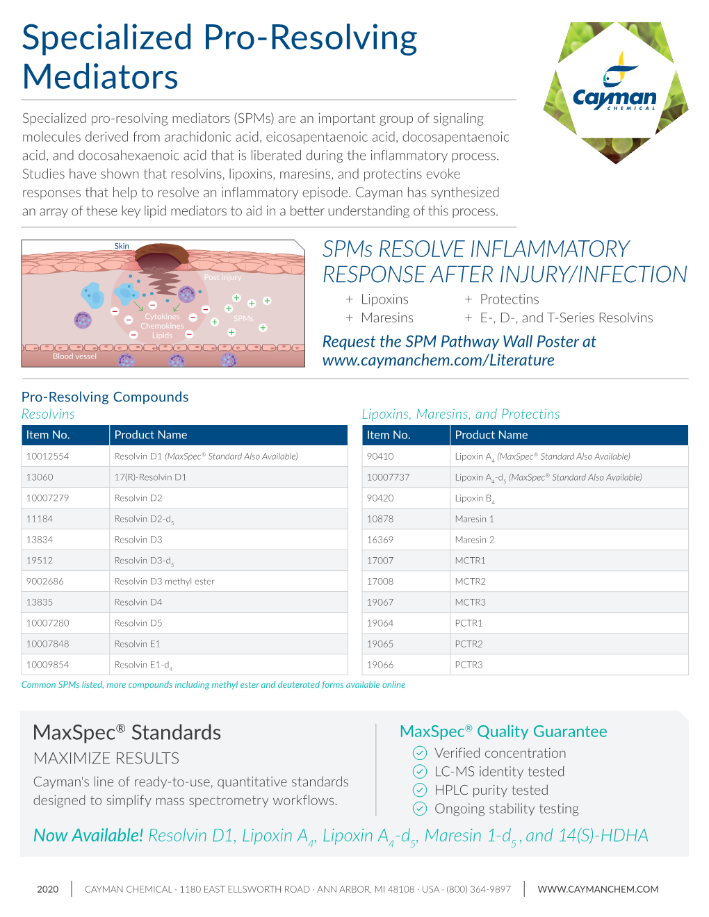 Specialized Pro-Resolving Mediators