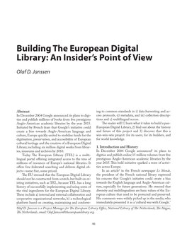 Building the European Digital Library: an Insider's Point of View