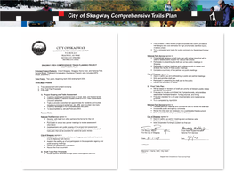 Skagway Comprehensive Trails Plan City of Skagway Comprehensive Trails Plan