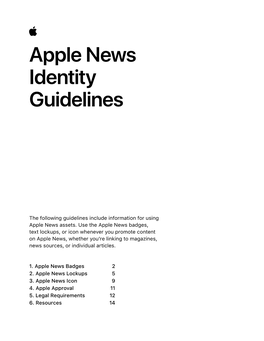 Apple News Identity Guidelines