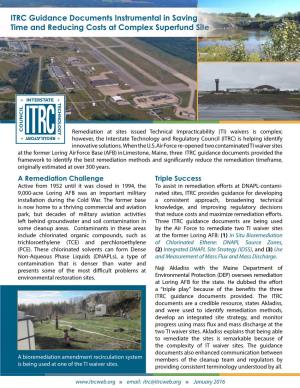 ITRC Guidance Documents Instrumental in Saving Time and Reducing Costs at Complex Superfund Site