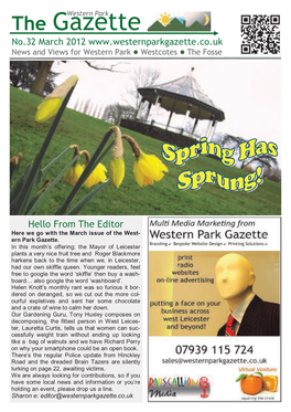 March 2012 News and Views for Western Park  Westcotes  the Fosse