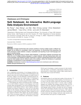 Sos Notebook: an Interactive Multi-Language Data Analysis