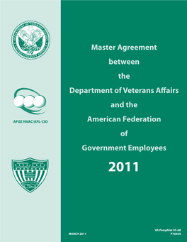 Master Agreement Between the Department of Veteran Affairs