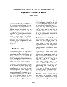 Effective Ear Training System